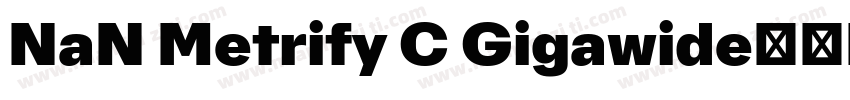 NaN Metrify C Gigawide字体转换